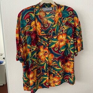 VINTAGE Norton McNaughton vintage paisley print blouse
